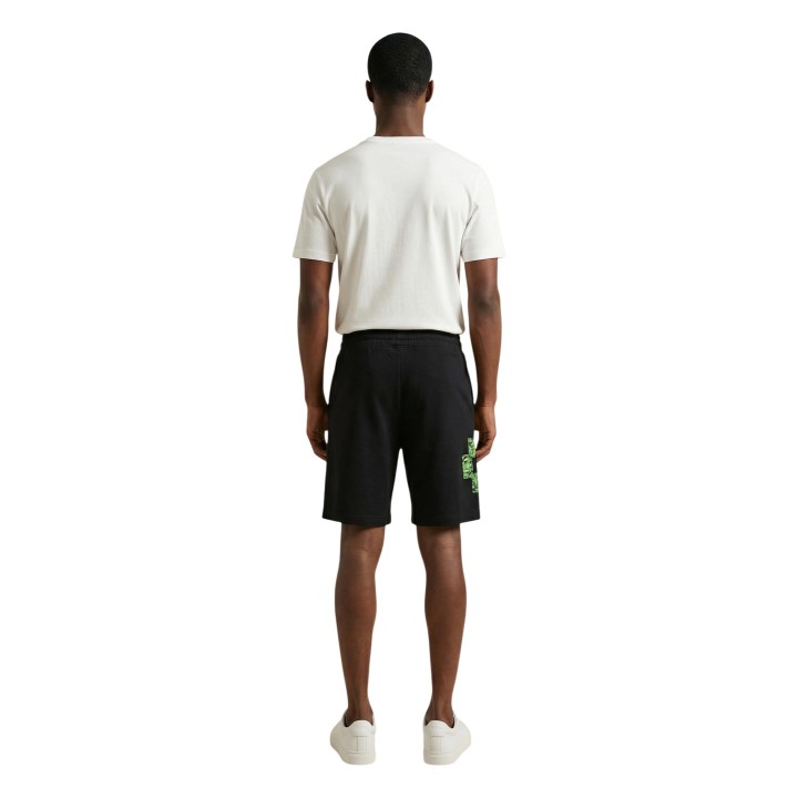 County Of Milan pantalón corto negro de hombre S6CMMABE072 vista posterior