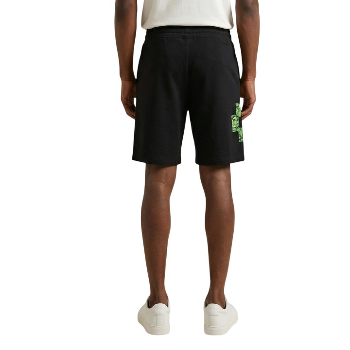 County Of Milan pantalón corto negro de hombre S6CMMABE072 detalle posterior