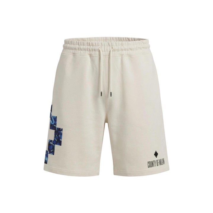 County Of Milan pantalón corto de hombre color crema detalle frontal