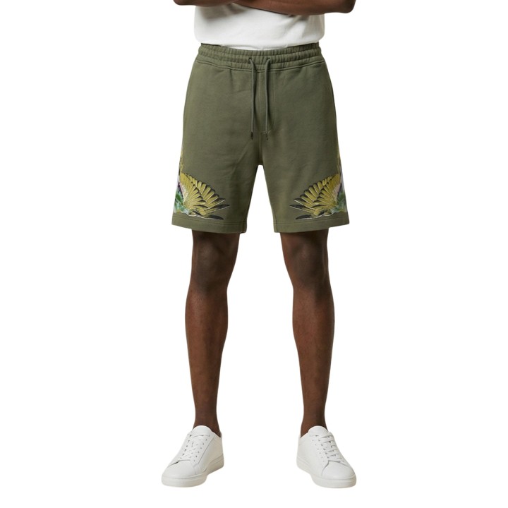 County Of Milan pantalón corto de hombre verde oliva S6CMMABE033 vista frontal