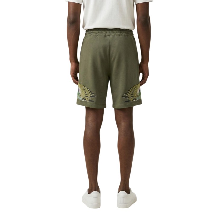 County Of Milan pantalón corto de hombre verde oliva S6CMMABE033 vista posterior