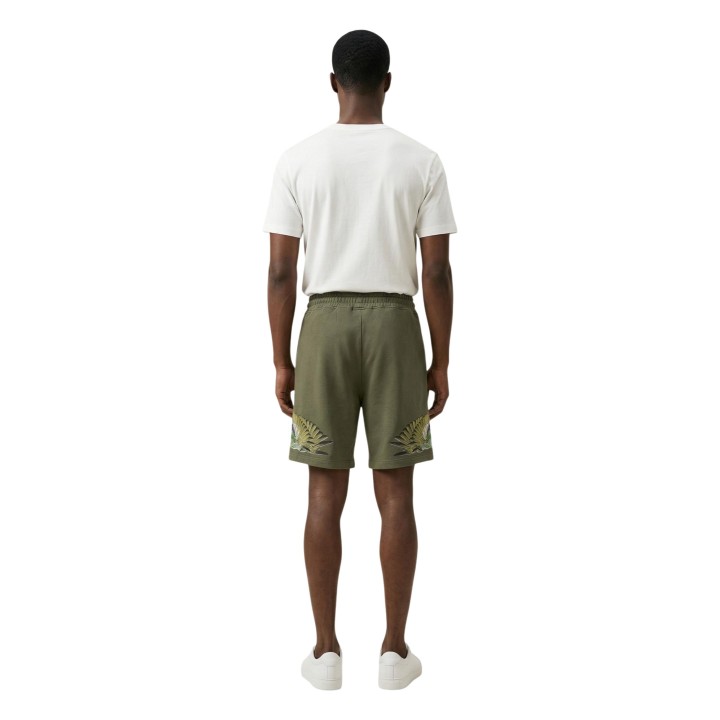 County Of Milan pantalón corto de hombre verde oliva S6CMMABE033 vista posterior