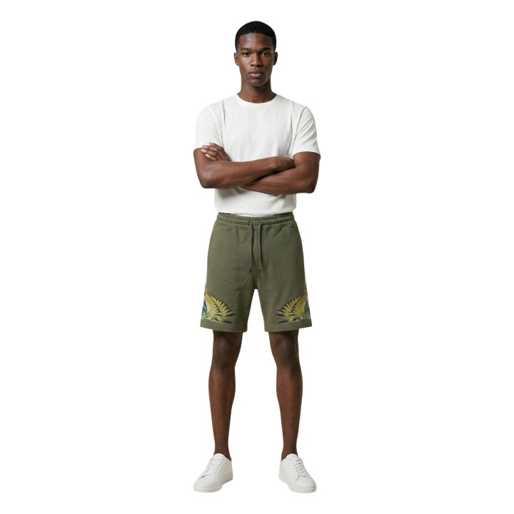 County Of Milan pantalón corto de hombre verde oliva S6CMMABE033 vista frontal