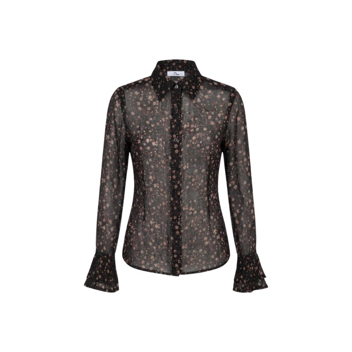 I am camisa de mujer negra 95242 detalle frontal
