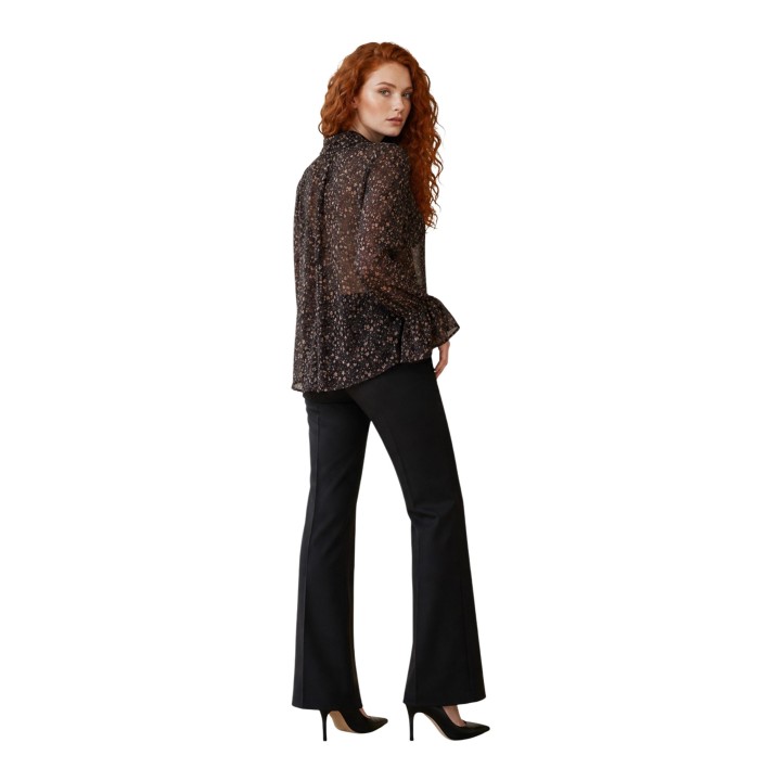 I am camisa de mujer negra 95242 vista posterior completa