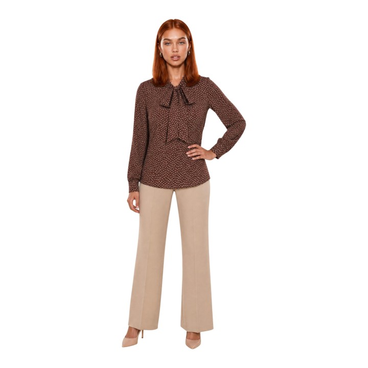 Blusa de mujer I am Pois Fiocco 9060 marrón vista frontal