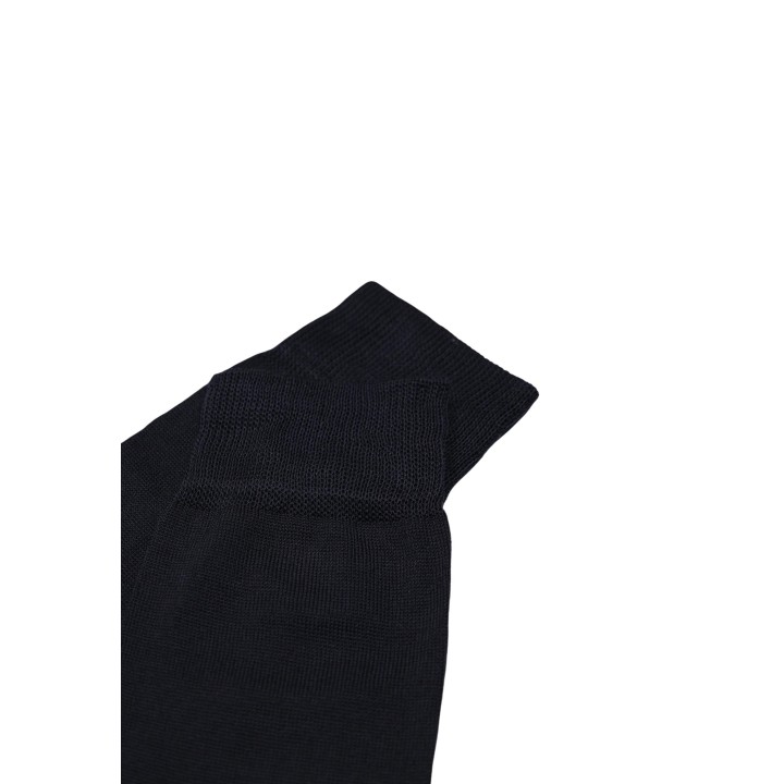 Detalle del tejido de los calcetines YOS 200 AGHI CORTO azules