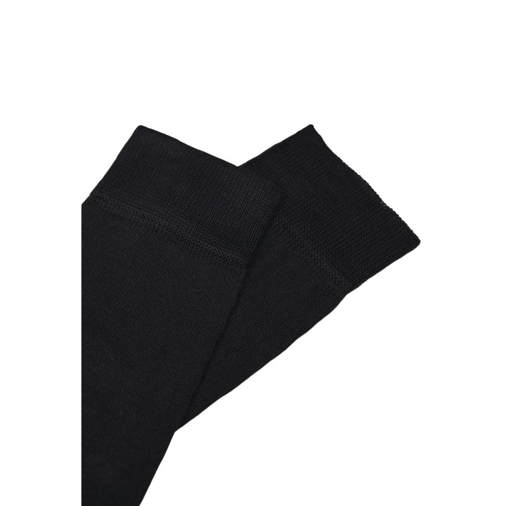 YOS 200 AGHI LUNGO calcetines largos de hombre negros detalle del tejido