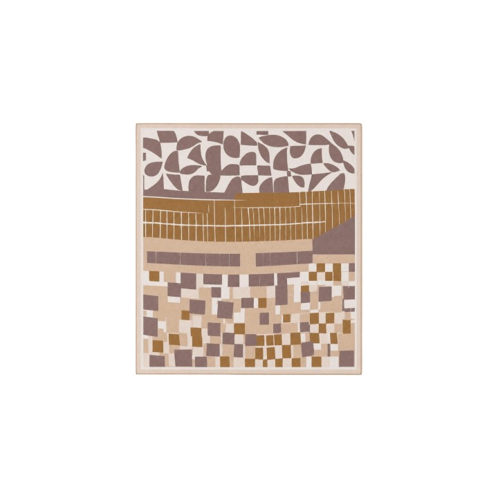 I am pashmina de mujer beige STAMPA con motivo geométrico vista frontal