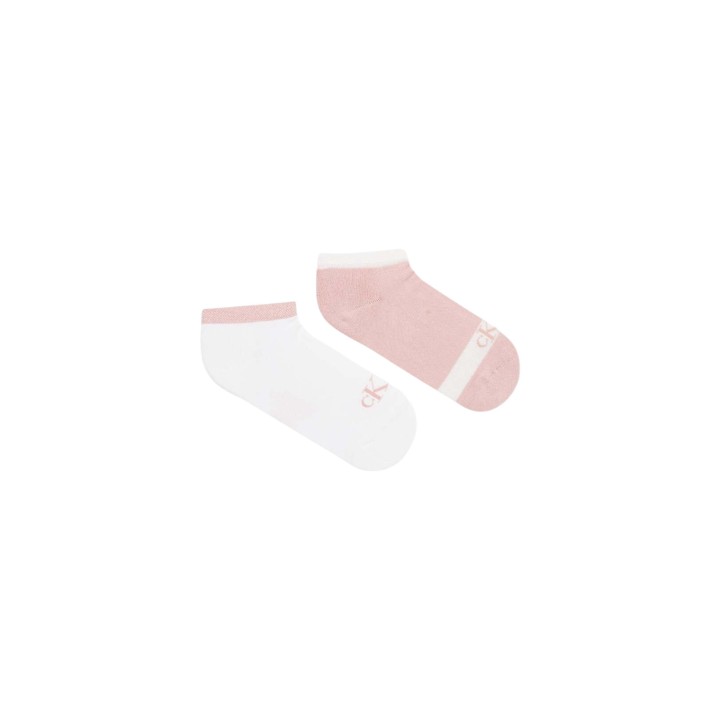 Calvin Klein Jeans calcetines sneaker de mujer blancos y rosas vista lateral
