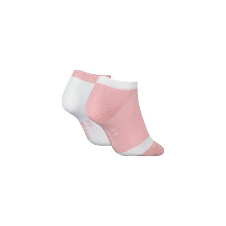 Calvin Klein Jeans calcetines de mujer blancos y rosas vista de tres cuartos