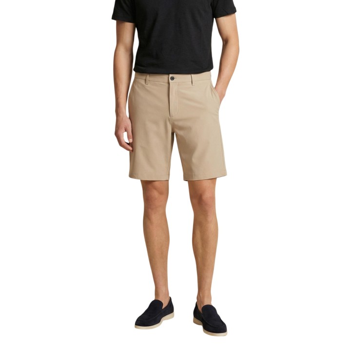 Bermuda de hombre YOS PAOLO HM141 beige claro vista frontal