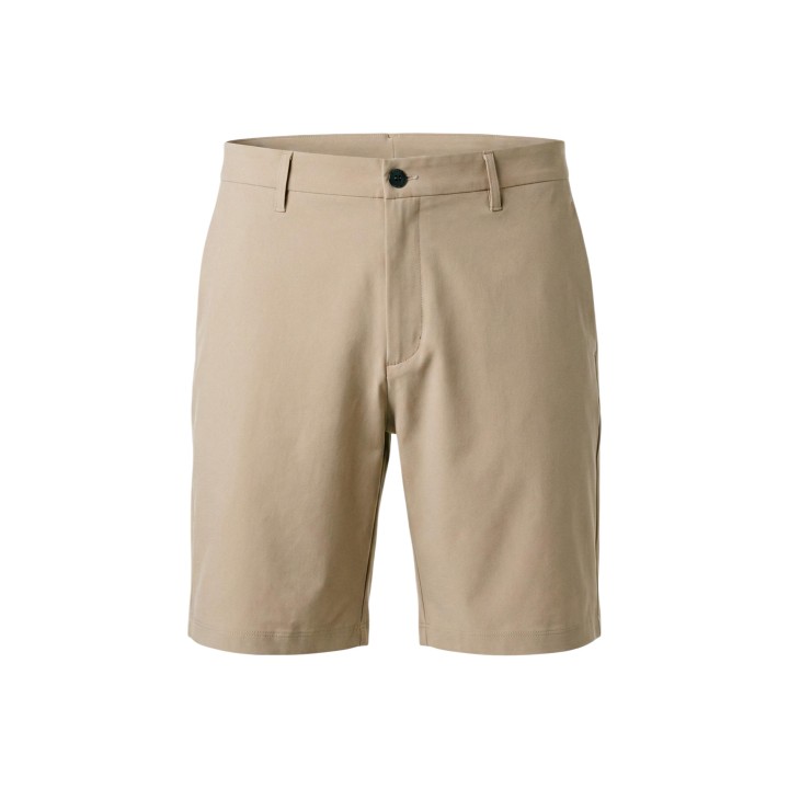 Detalle frontal de bermuda de hombre YOS PAOLO HM141 beige claro