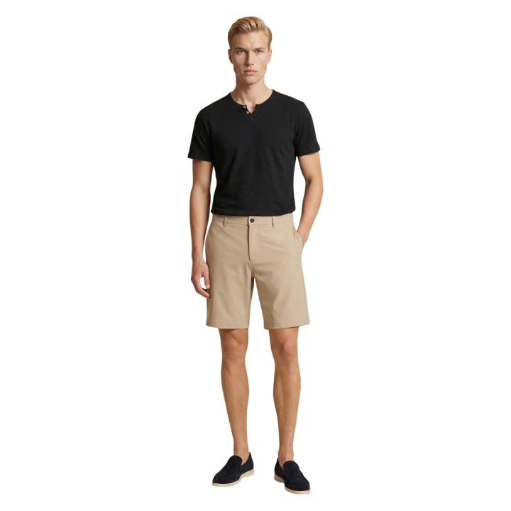 Bermuda de hombre YOS PAOLO HM141 beige claro vista frontal