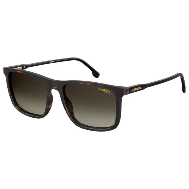 Gafas de sol unisex marrón havana polarizadas Carrera vista lateral