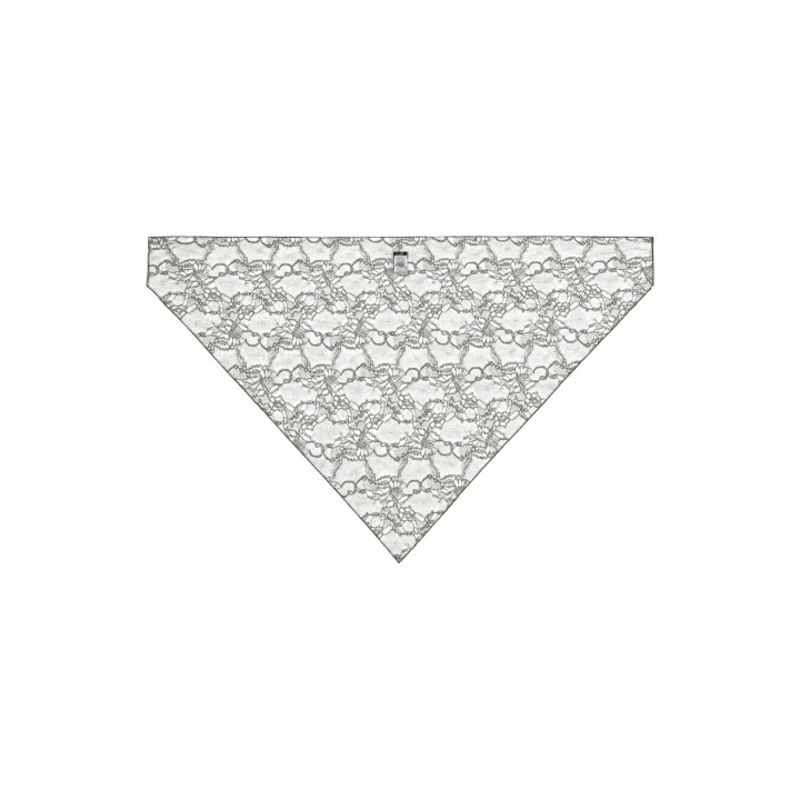 Foulard triangular de encaje verde oliva I am para mujer vista frontal