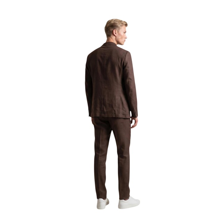 Yos traje de hombre marrón ANVINNY7262LN01 vista posterior