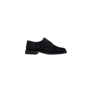 Tommy Hilfiger zapatos de hombre azul marino de ante vista lateral