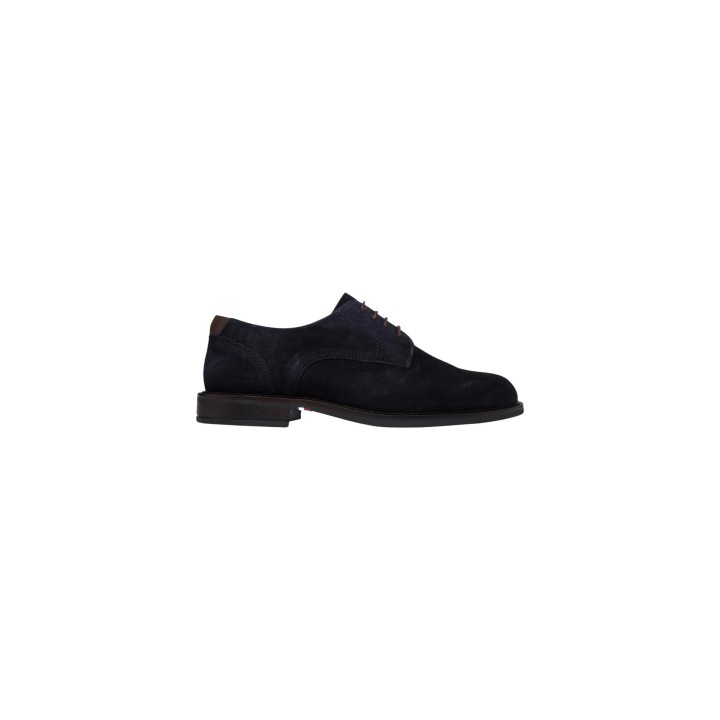 Tommy Hilfiger zapatos de hombre azul marino de ante vista lateral