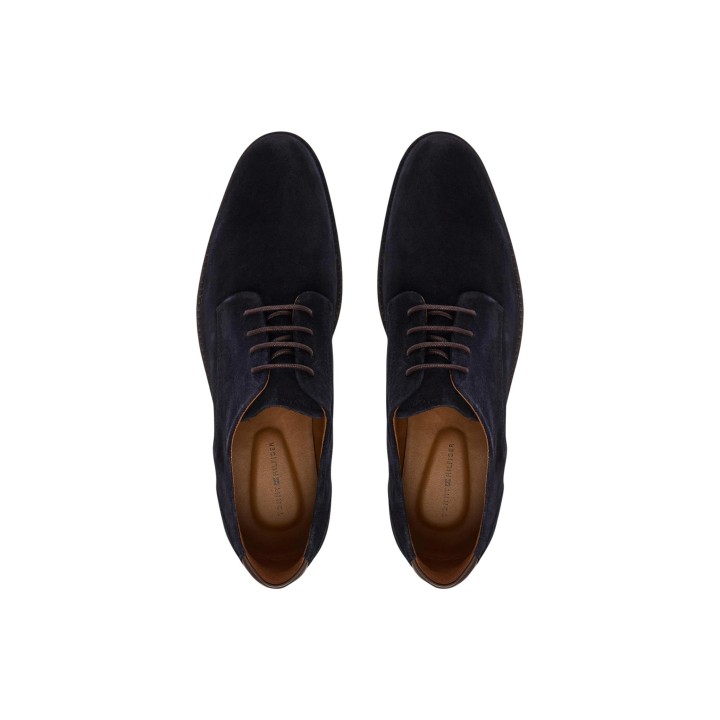 Tommy Hilfiger zapatos de hombre azul marino de ante detalle superior