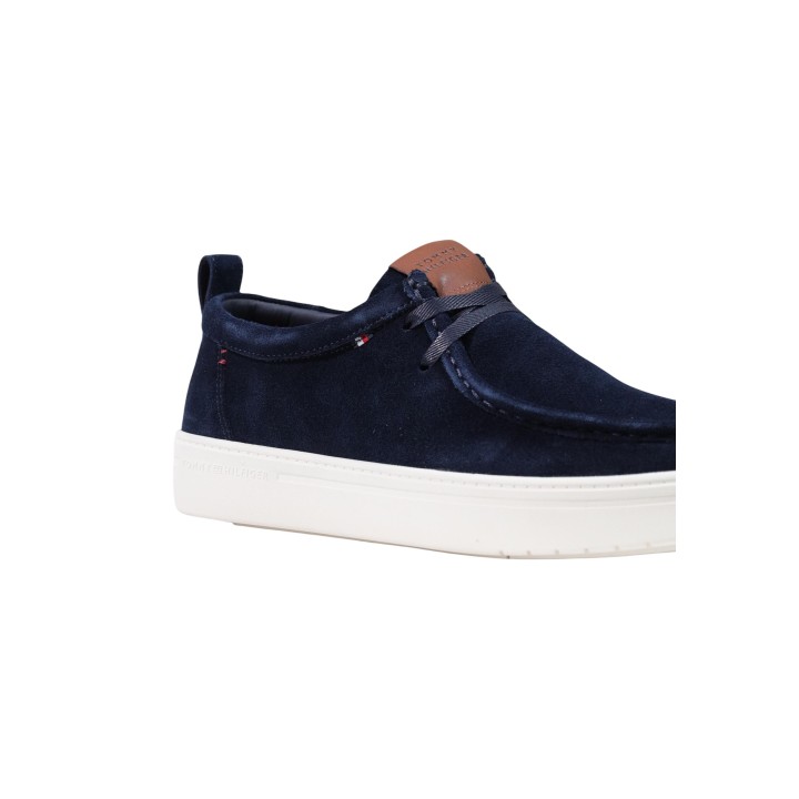 Detalle de zapatos Tommy Hilfiger de hombre FM0FM06276 azules de ante