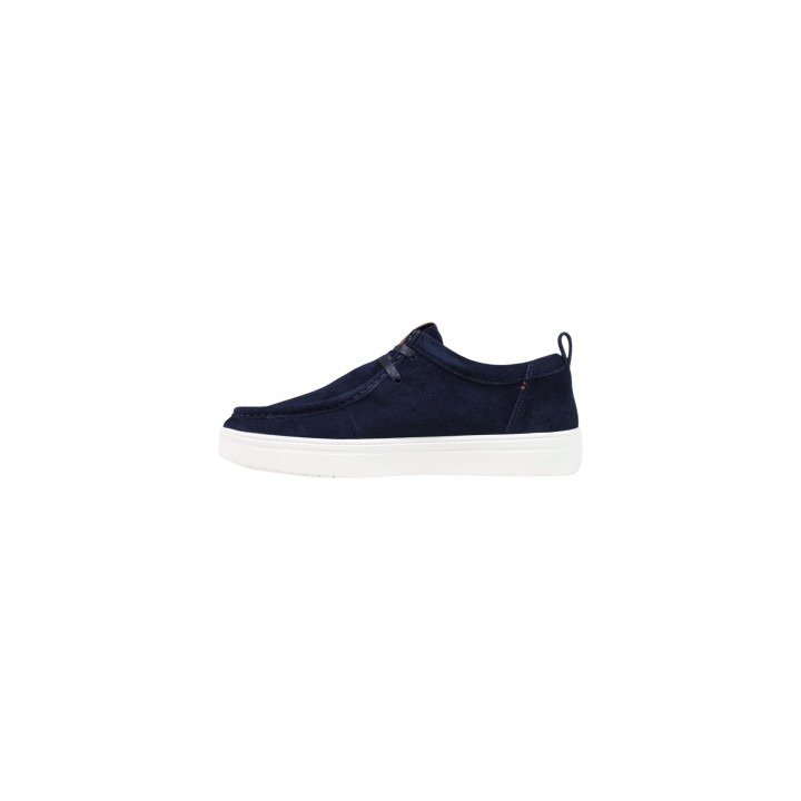 Tommy Hilfiger zapatos de hombre FM0FM06276 azules de ante vista lateral
