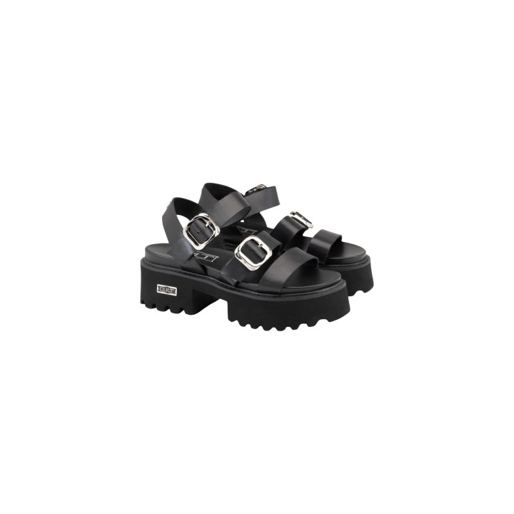 Cult sandalias de mujer negras Cher 4536 vista tres cuartos
