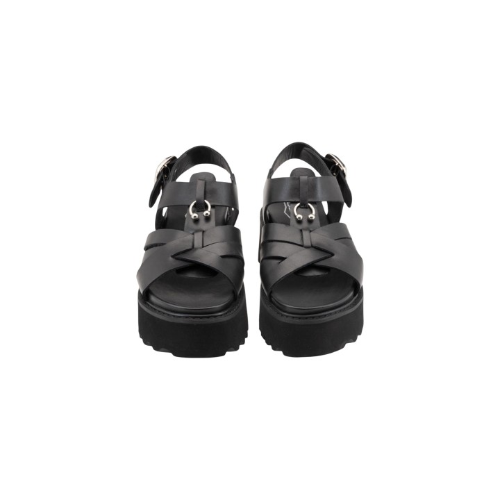 Cult Cher 4535 sandalias de mujer negras vista frontal