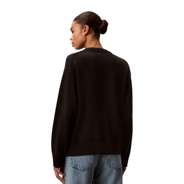 Calvin Klein Jeans sudadera de mujer negra LV044G313G vista posterior
