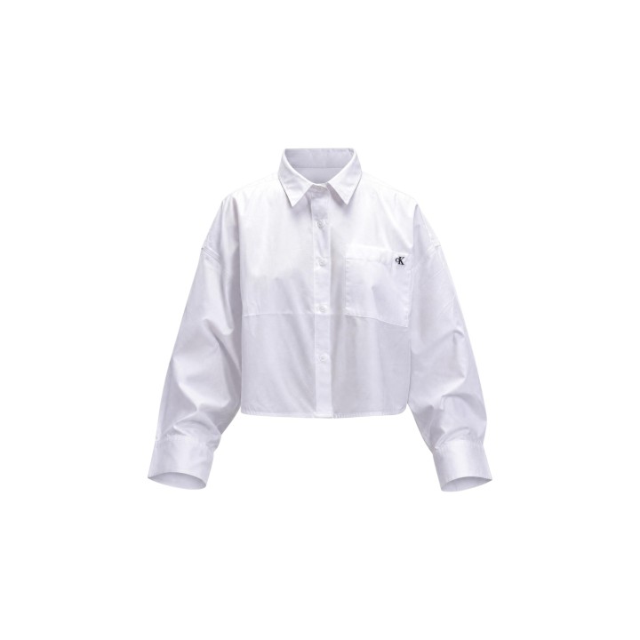 Calvin Klein Jeans camisa blanca de mujer LV047F104G en vista frontal de prenda