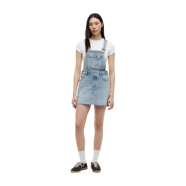Tommy Hilfiger Jeans peto de mujer en denim claro vista frontal