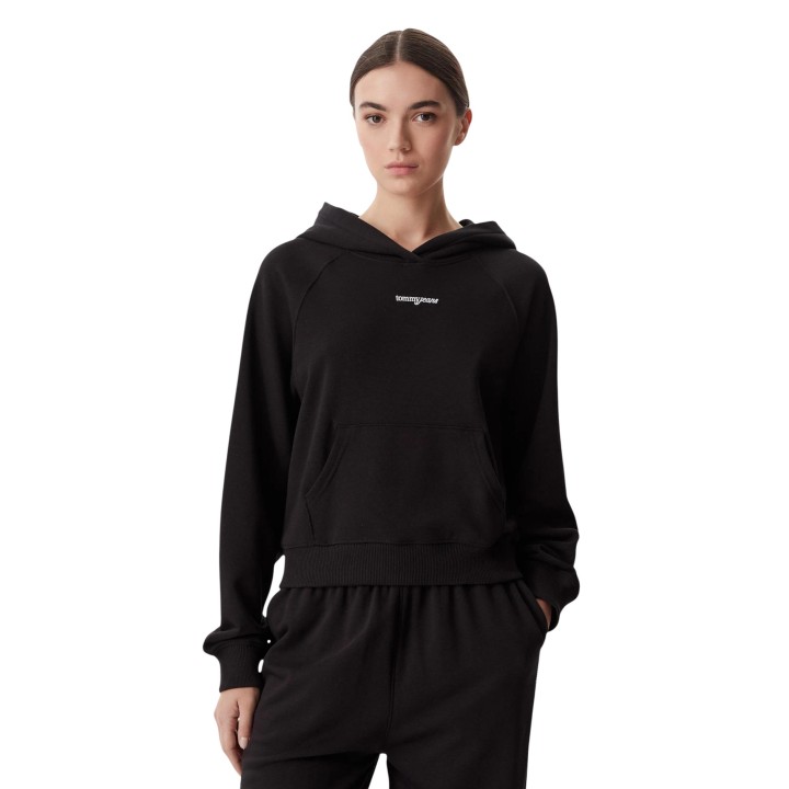 Sudadera negra de mujer Tommy Hilfiger Jeans DW0DW22825 vista frontal