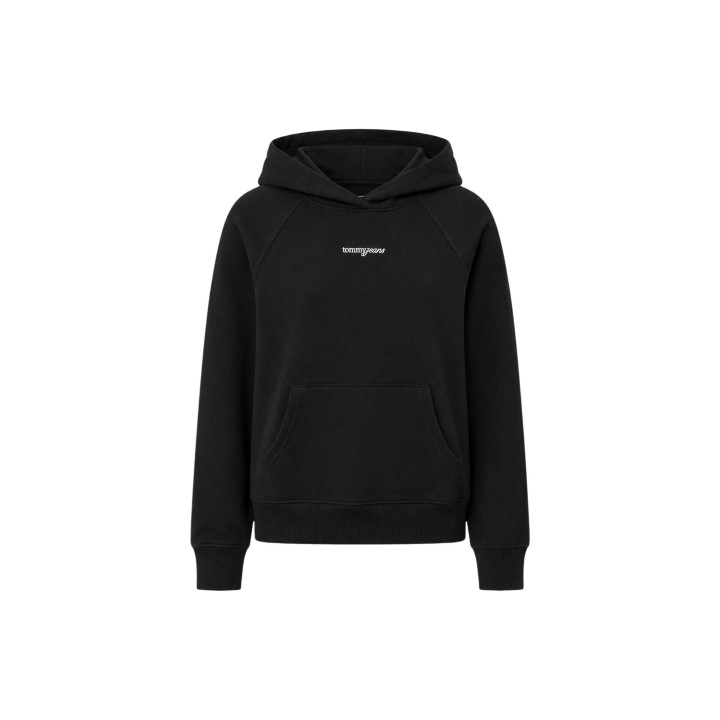 Tommy Hilfiger Jeans - sudadera con capucha negra de mujer DW0DW22825