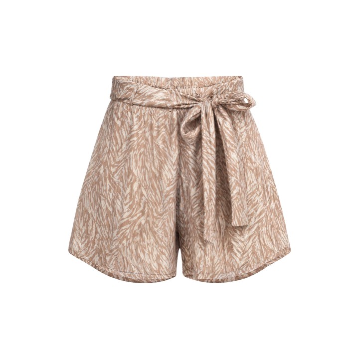 Detalle del pantalón corto beige de mujer Ayfee 451-PA26374