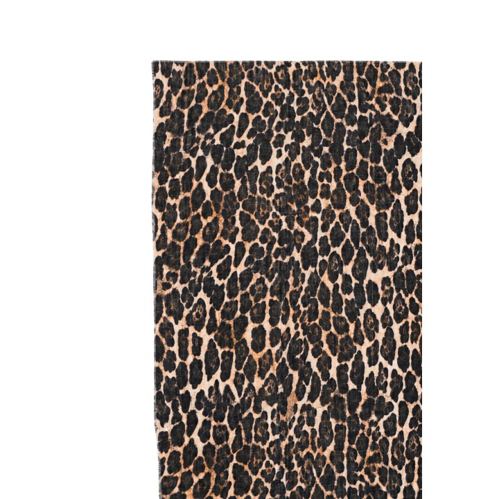 Guess pashmina de mujer animal print negro y beige detalle del estampado