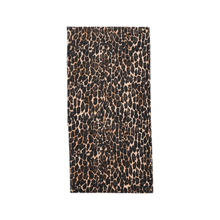 Guess pashmina de mujer animal print negro y beige vista de detalle
