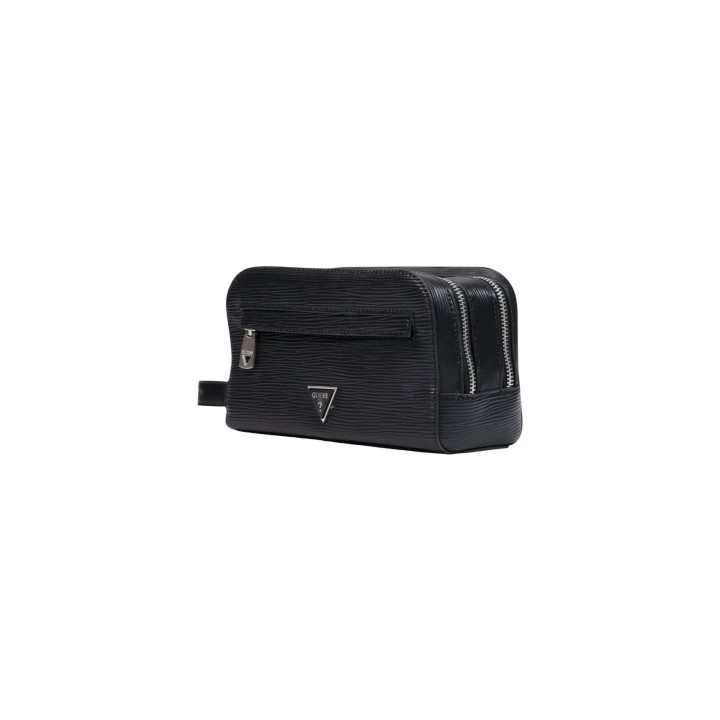 Guess bolso de hombre Milano Small Necessá negro vista tres cuartos
