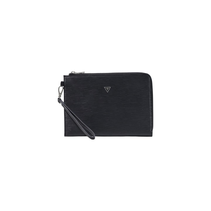 Guess bolso de hombre negro milano small necessa pmmipw p6335 vista frontal con correa