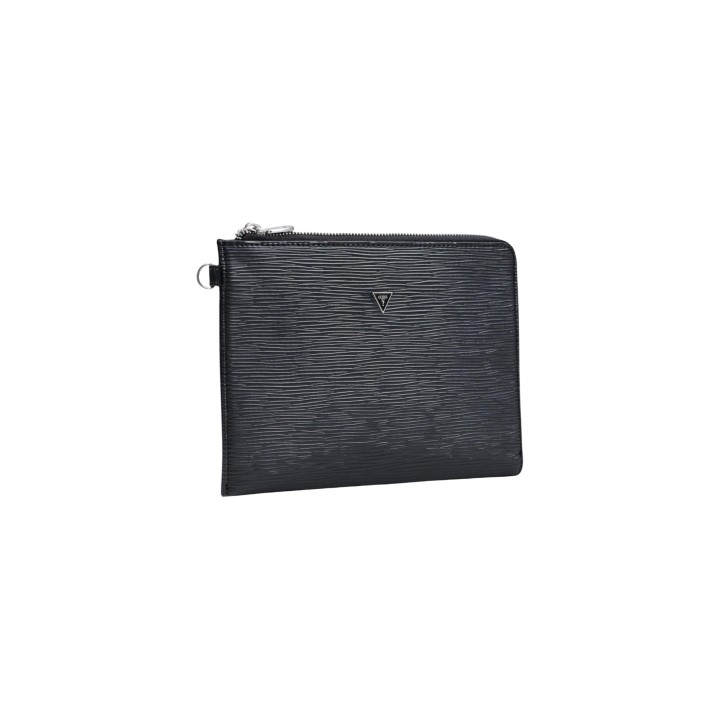 Guess bolso de hombre negro milano small necessa pmmipw p6335 vista de tres cuartos