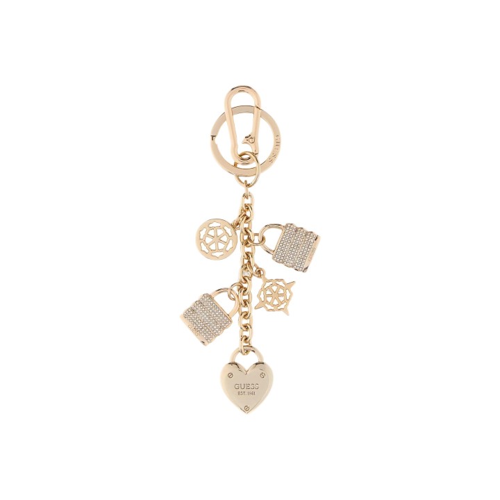 Llavero Guess para mujer dorado vista frontal modelo RW7571 P6301