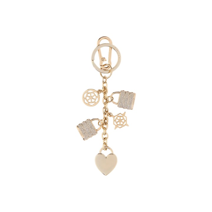 Llavero Guess para mujer dorado vista posterior modelo RW7571 P6301