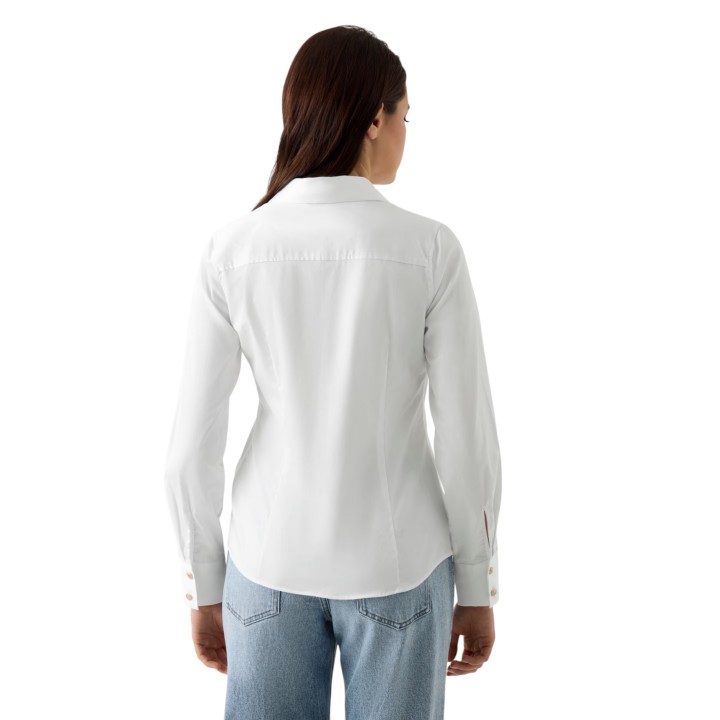 Guess camisa blanca de mujer vista posterior