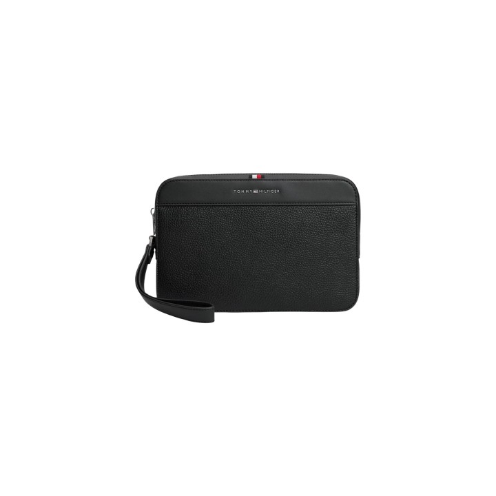 Bolso de hombre Tommy Hilfiger Central Pouch negro vista frontal