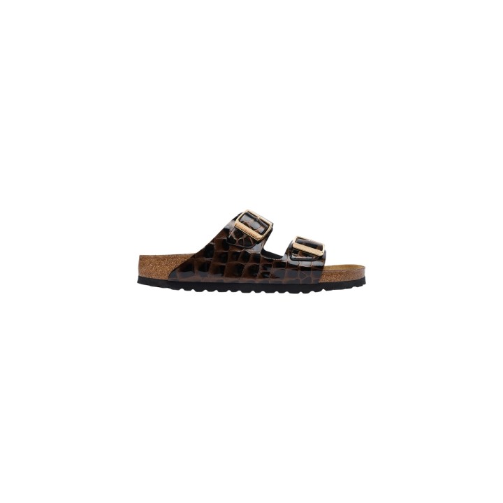 Birkenstock Arizona Emboss Animal 1032864 sandalias de mujer negras vista lateral