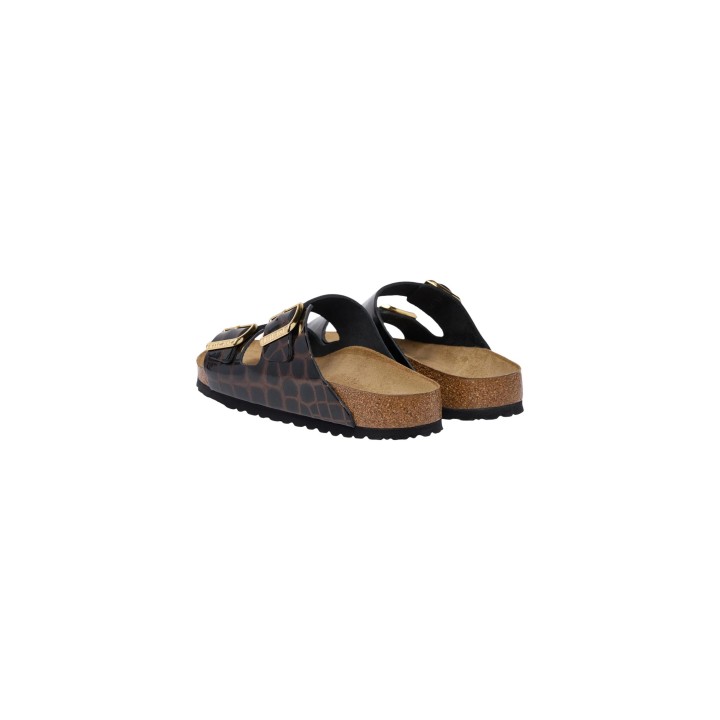 Birkenstock Arizona Emboss Animal 1032864 sandalias de mujer negras vista posterior