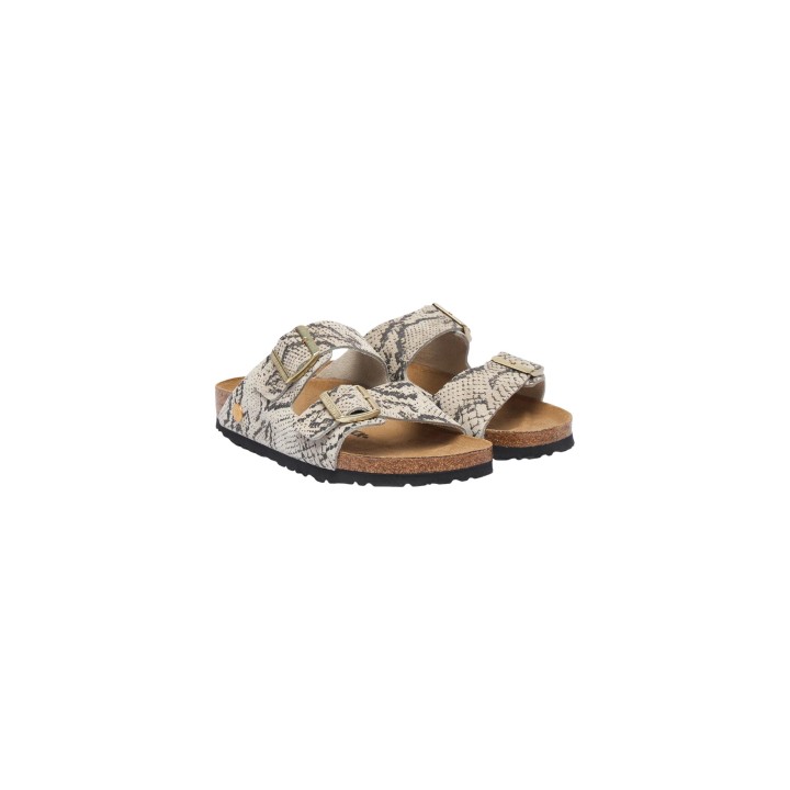 Birkenstock Arizona 1033065 sandalias de mujer gris perla vista tres cuartos