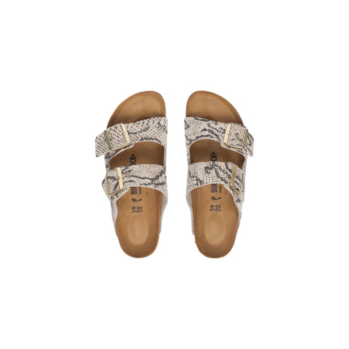 Birkenstock Arizona 1033065 sandalias de mujer gris perla vista superior