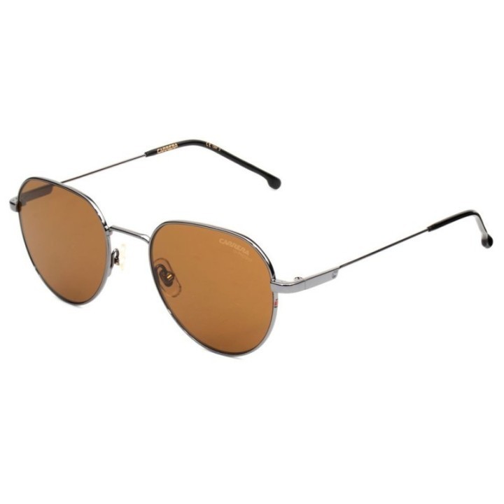 Gafas de sol unisex de metal con lentes marrones polarizadas Carrera vista lateral