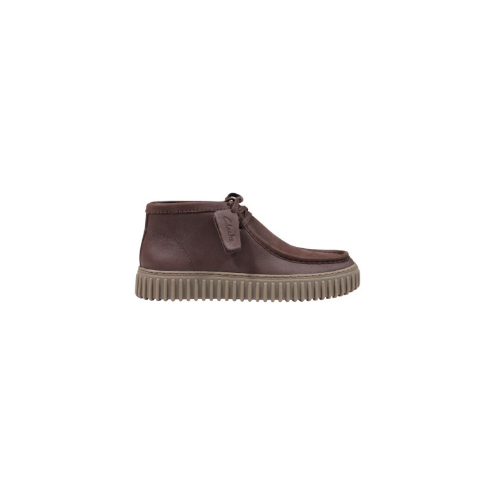 Clarks Torhill Hi 26327242 botines de hombre marrones vista lateral