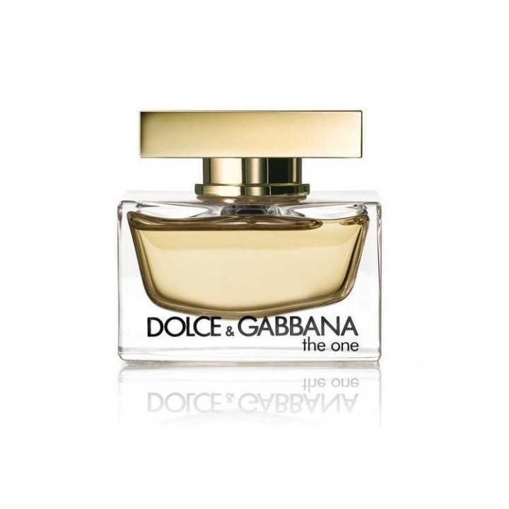 perfume dolce gabbana the one para mujer frasco dorado vista frontal